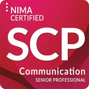 NIMA Communication Senior Professional. Deze persoonstitel ligt momenteel voor bij NIMA .voor. Communicatie maakt  het positieve verschil.  Communicatie-expert heeft ruim 30 jaar ervaring op het gebied van marketing en communicatie.